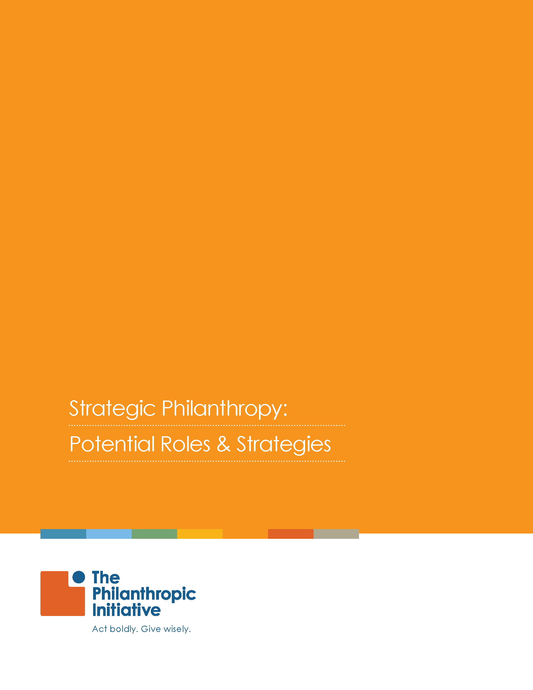 TPI Primer - Strategic Philanthropy cover