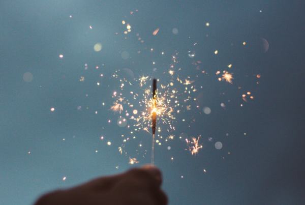 Picture of Person Holding Lighted Sparkler